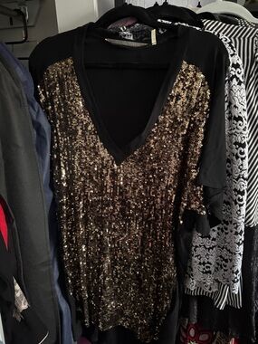 Gold Sequin Dress